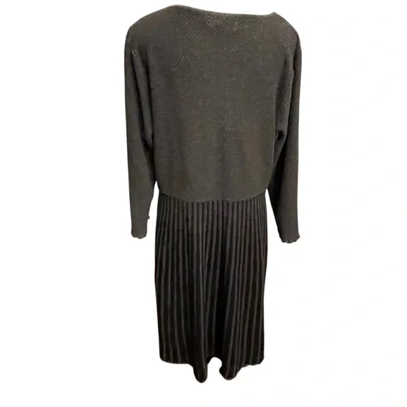 Calvin Klein Black and Gray Long Sleeve Dress - Picture 3 of 6